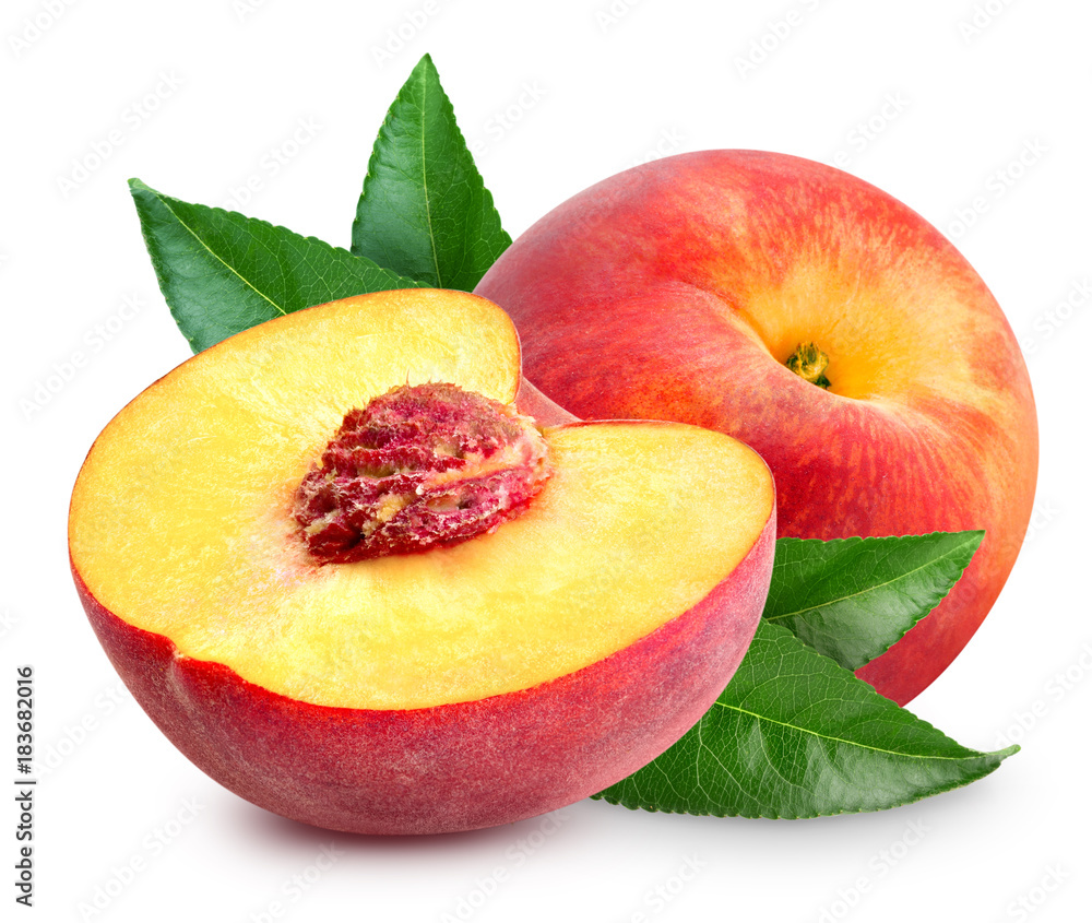 Peach fruit slice