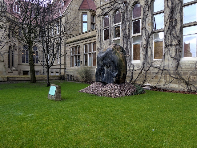Andesite Boulder outside Manchester Museum