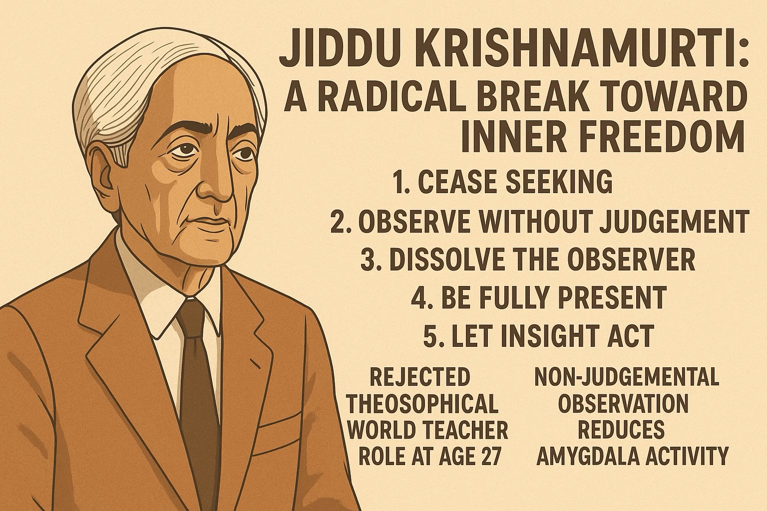 Jiddu Krishnamurti: A Radical Break Toward Inner Freedom